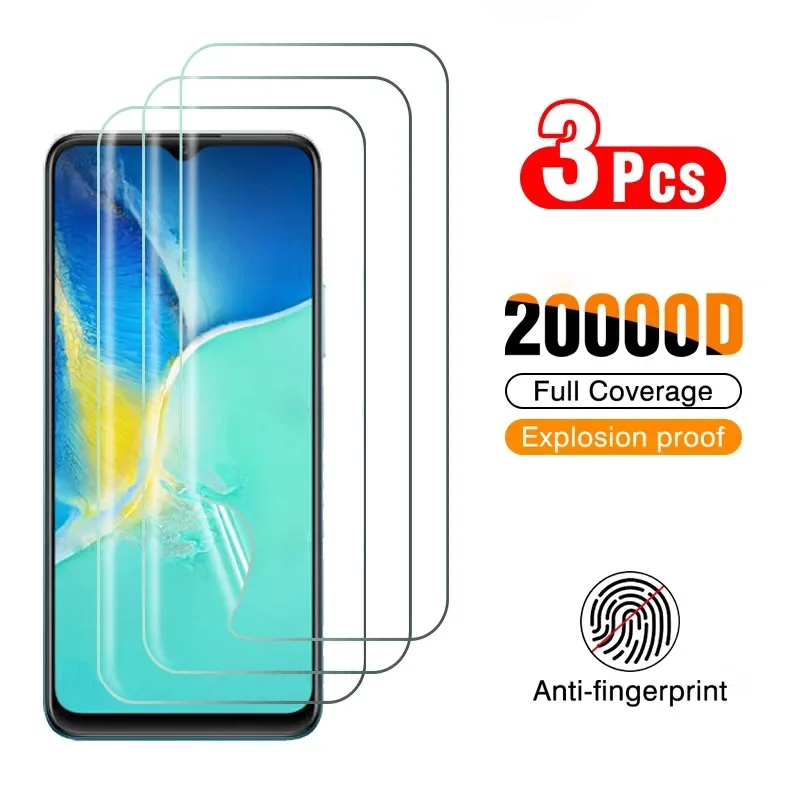 3PCS Full Cover Hydrogel Film for Vivo T1 T1X T2 T2X V27e V25e V23e V21e V20 Y22S Y33S Y31 Y35 Y53S Y54S Y55S Screen Protectors