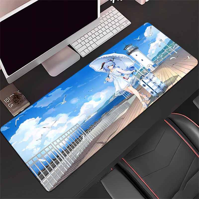 Mouse Pad Gaming Laptops Keyboard Mat Deskmat Pc Accessories Desk Protector Gamer Mats Anime G-Genshin Impact Ganyu Home Decor