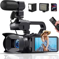 4k Ultra HD Cameras 64MP Youtube Vlog Professional Video Camcorder 18X Digital Zoom Live Streaming Recorder with 4\