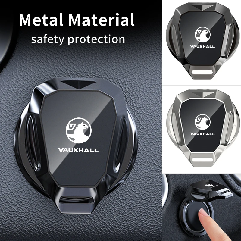 Car One-Touch Start Button Cover Metal Start Case Decor Accessories For Vauxhall VXR Dokker Lodgy Logan Sandero Duster