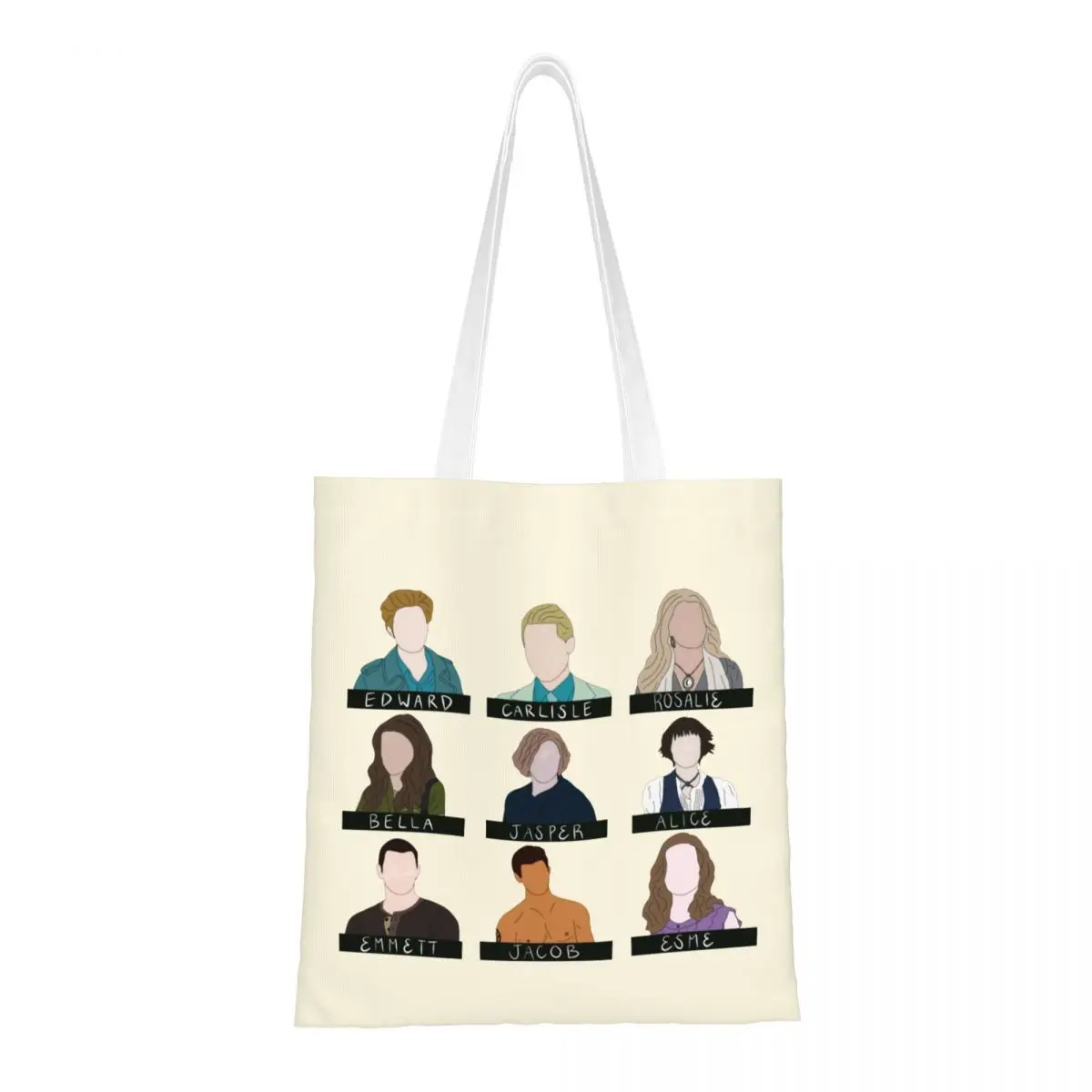 

The Twilight Saga Canvas Tote Handbag Shoulder Bags Large Capacity Shopper Bags for Women