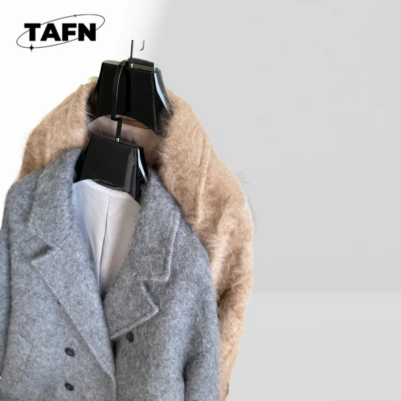 Dames Lente Herfst Button-Up Overjas Halflange Windjack voor Vrouwelijke Forenzen met Grote Zakken voor Vrouwen AI0974