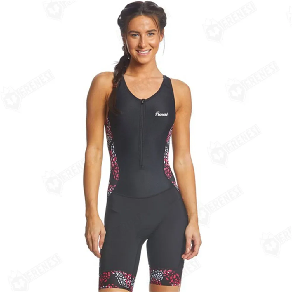 Frenesi macacão de ciclismo das mulheres colete triathlon europeu americano ropa mujer ao ar livre roupas esportivas femininas completo skinsuit