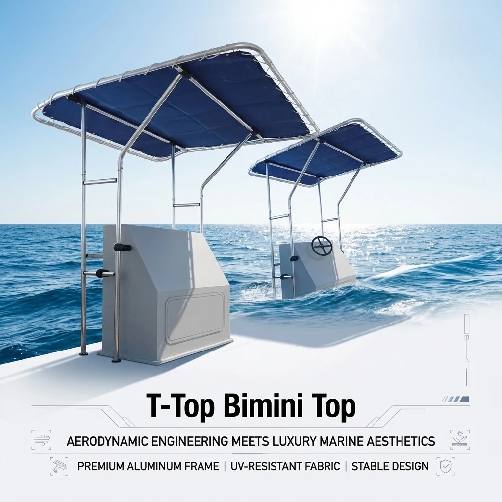 Boat T-Top Sunshade Center Console Fishing Tower,67x55x81\