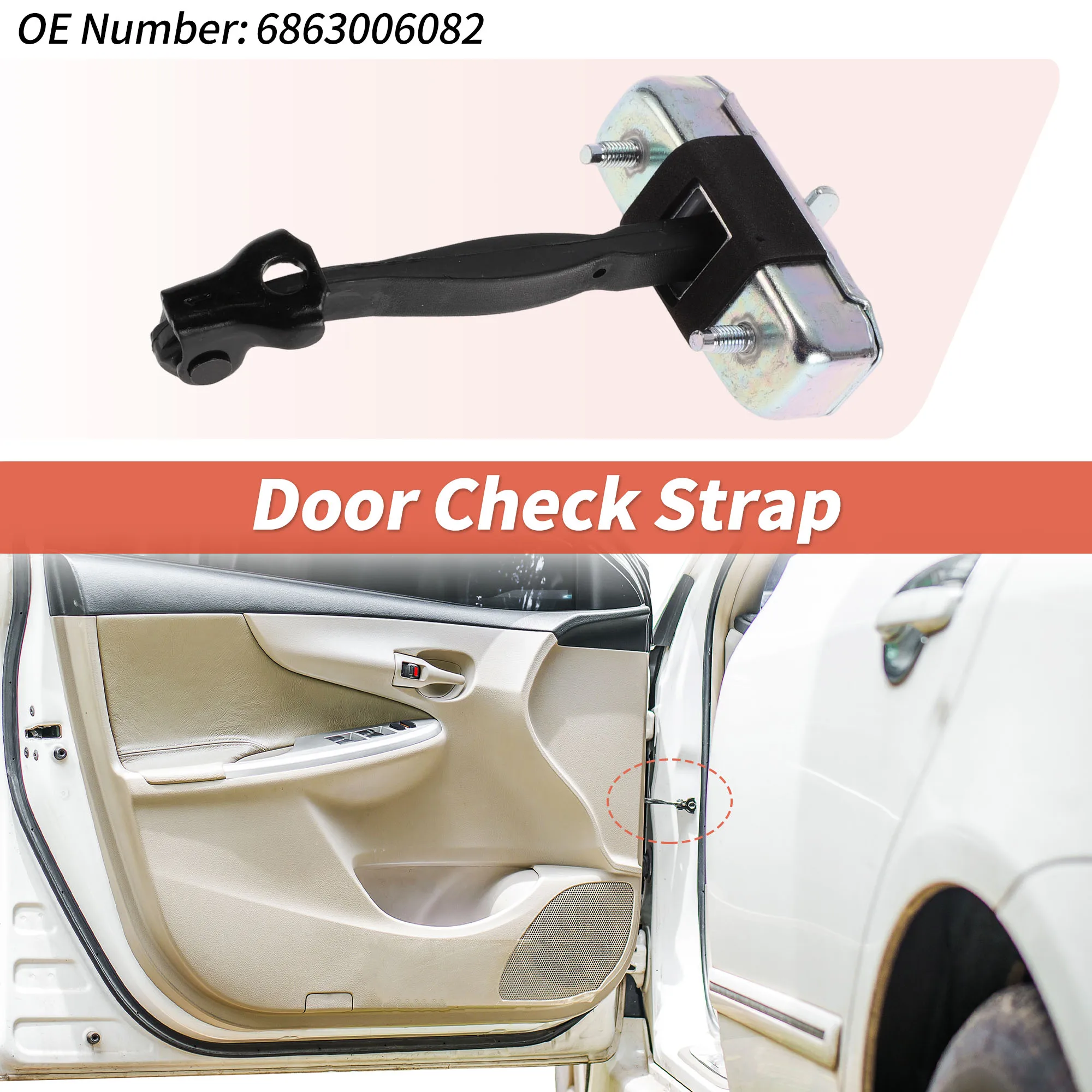 

Ограничитель открывания задней левой/правой двери UXCELL №6863006082 для Toyota Camry 2012-2017