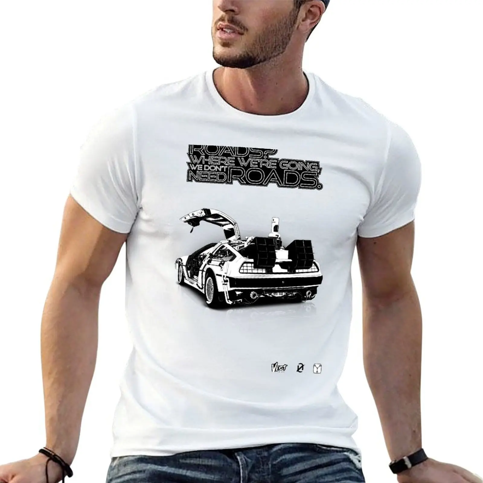 Delorean Vector T-Shirt man t shirt cotton high quality man tshirt t shirt man designer T-shirt