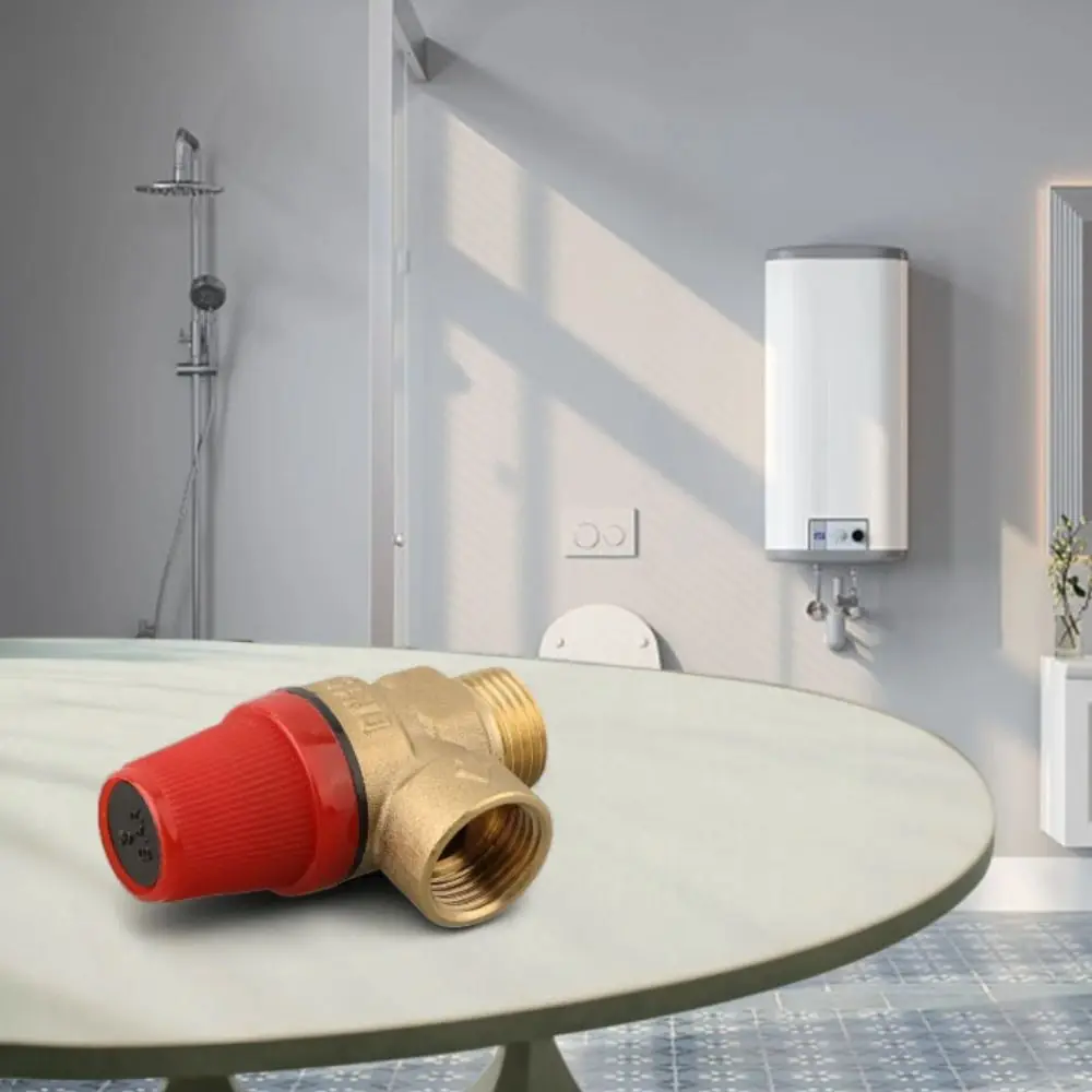 Color Gold Pressure Valve Easy Installation Inner and Outer Wire Brass Safety Valve Efficient Pressure Control Brass Material