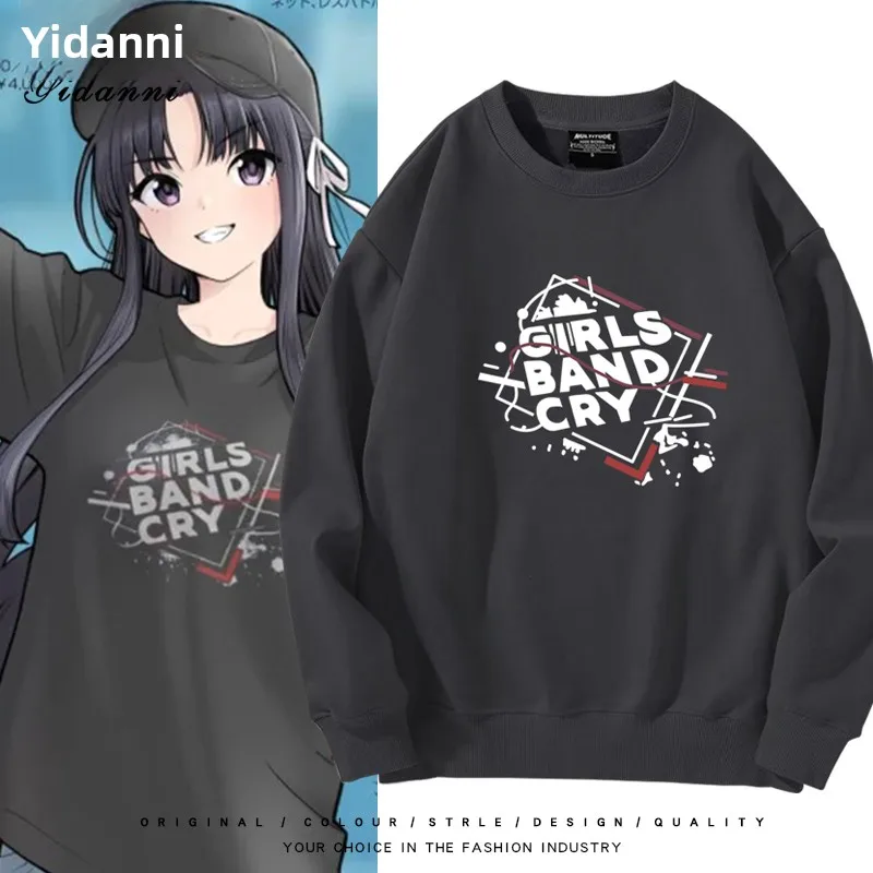 

Crng Girl Band Crew Ne Long Sve Sweatirt ex Spring Autumn Outerwear Casual Cotton Polyester Blend Streetwear