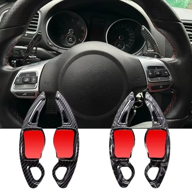 Carbon Fiber Steering Wheel Paddle Shifter DSG Extension For Volkswagen Golf 5 Golf 6 Jetta Passat Polo Scirocco Accessories