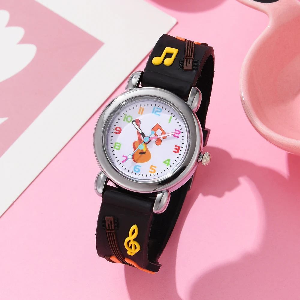 Kids Fashion Watches Cartoon Watches Pink Silicone Quartz Wristwatch Birthday Gift Girl Boy Children Study Time Girl Watch Clock