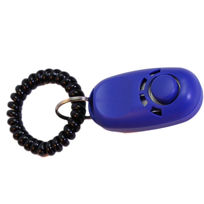 E15D Dogs Training Clickers with Stretch Wrist Rope Durablity Compacted Size Easily to Use for Cats Dogs Bird Horses Training