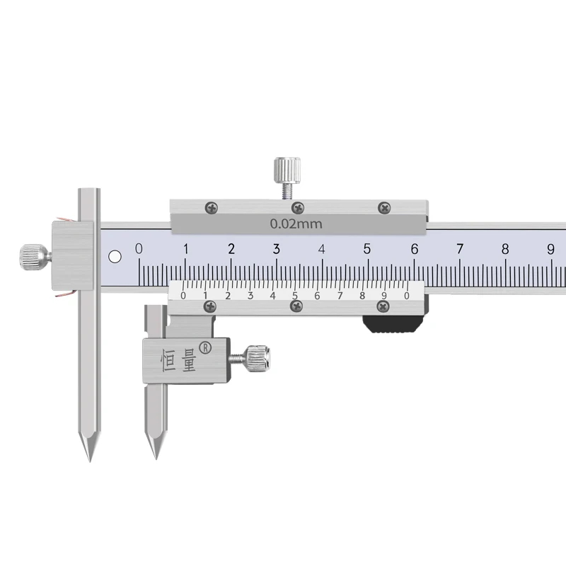 

Hengliang High Precision Stainless Steel Vernier Caliper 5-150mm Measurement Range 0.02mm Resolution Center Distance Measurement