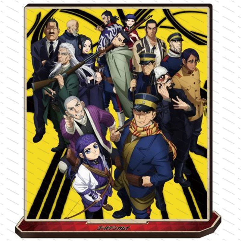 Anime Golden Kamuy Acrylic stand Saichi Sugimoto/Asirpa/Yoshitake Shiraishi Desktop ornament Collecting accessories Fans gifts