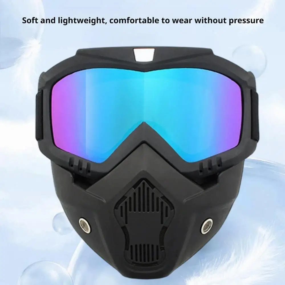 Masker Berkendara Sepeda Motor Tahan Angin Masker Off-Road Balap Luar Ruangan Ski Helm Taktis Pelindung Wajah Penuh Olahraga Kendaraan Sepeda