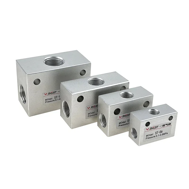 ST Pneumatic Shuttle Valve Two Inlet and One Outlet ST-06/08/10/15 Flow Control Valve 1/8