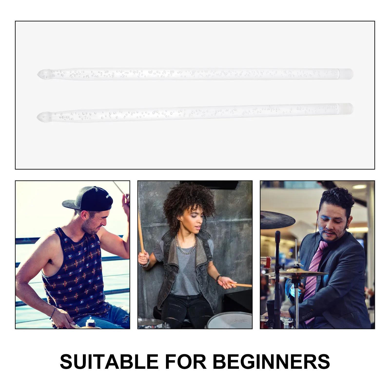 

Glowing Drumstick Luminous Percussion Tool High Quality Material Durable Comfortable Grip Bright Sound Jazz Drums Stage