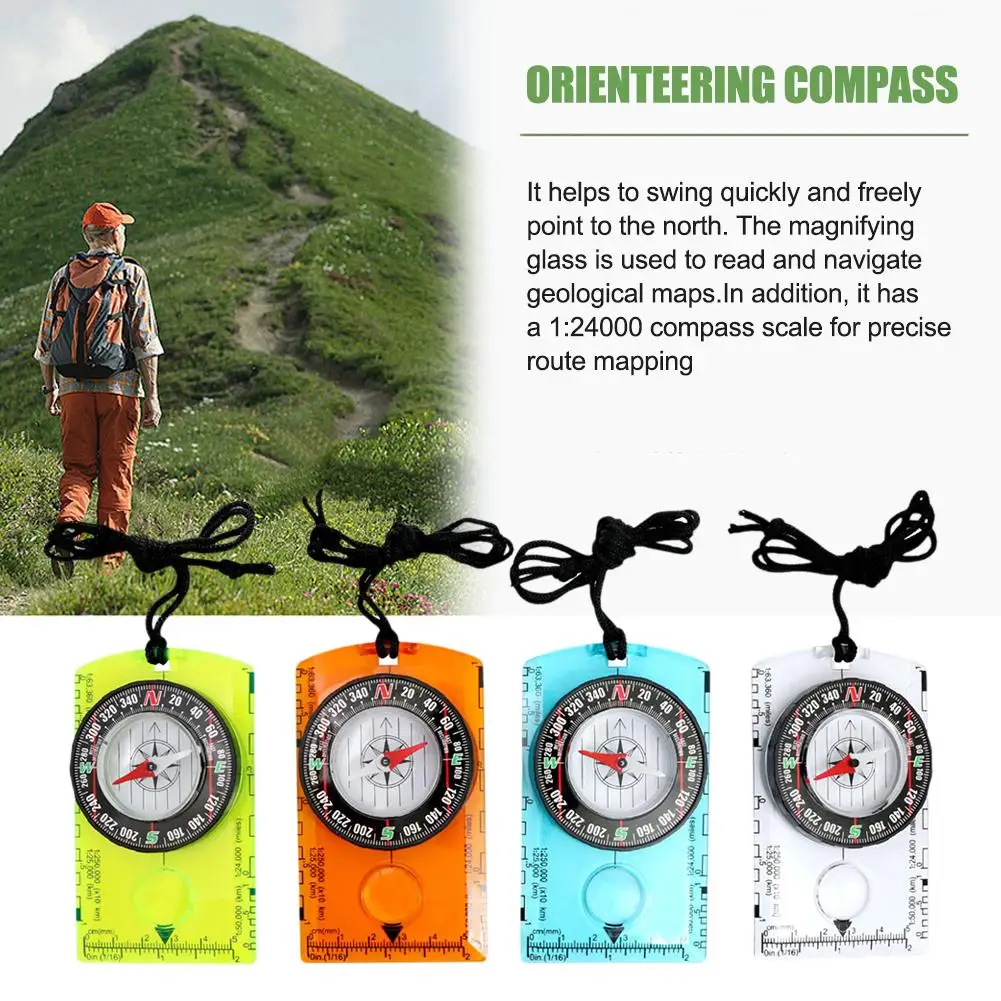 Orienteering Compass Waterproof Professional Camping Compass For Hiking Backpack Best Survival Gift For Map Reading G1T1