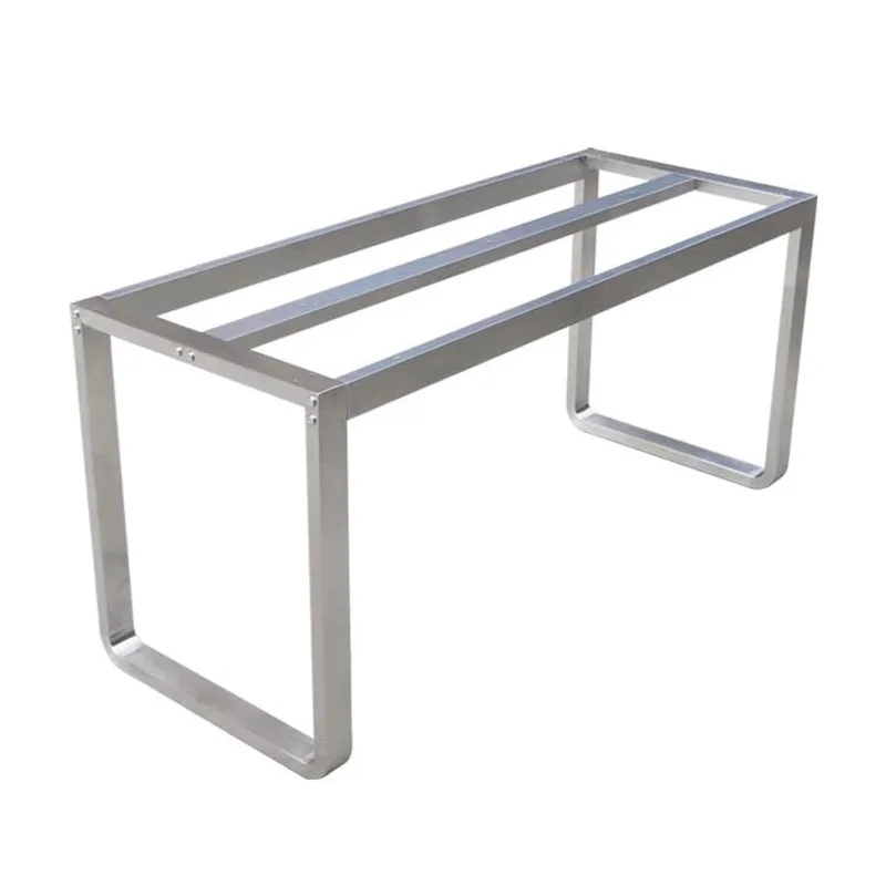 Computer desk marble stainless steel base dining table rock slab frame thickened legs coffee bracket