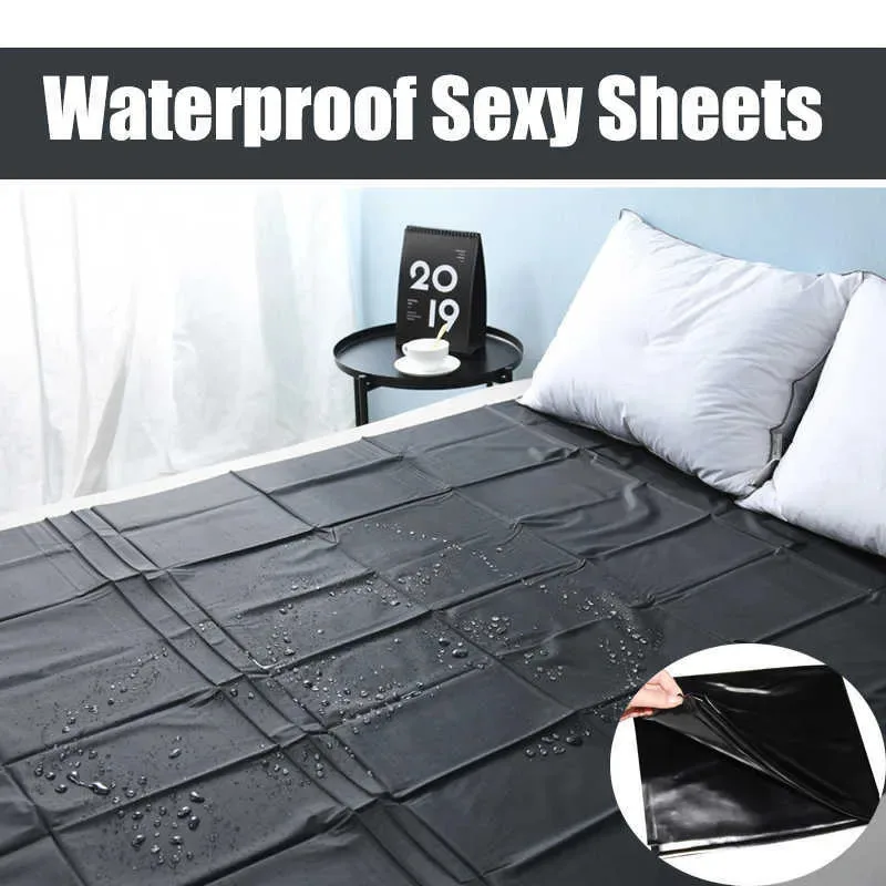 PVC Flat Hypoallergenic Bed Sheets Waterproof Oil Massage Bedding Protector Cover Full Size Bedspreads for Wet Games 0.18mm