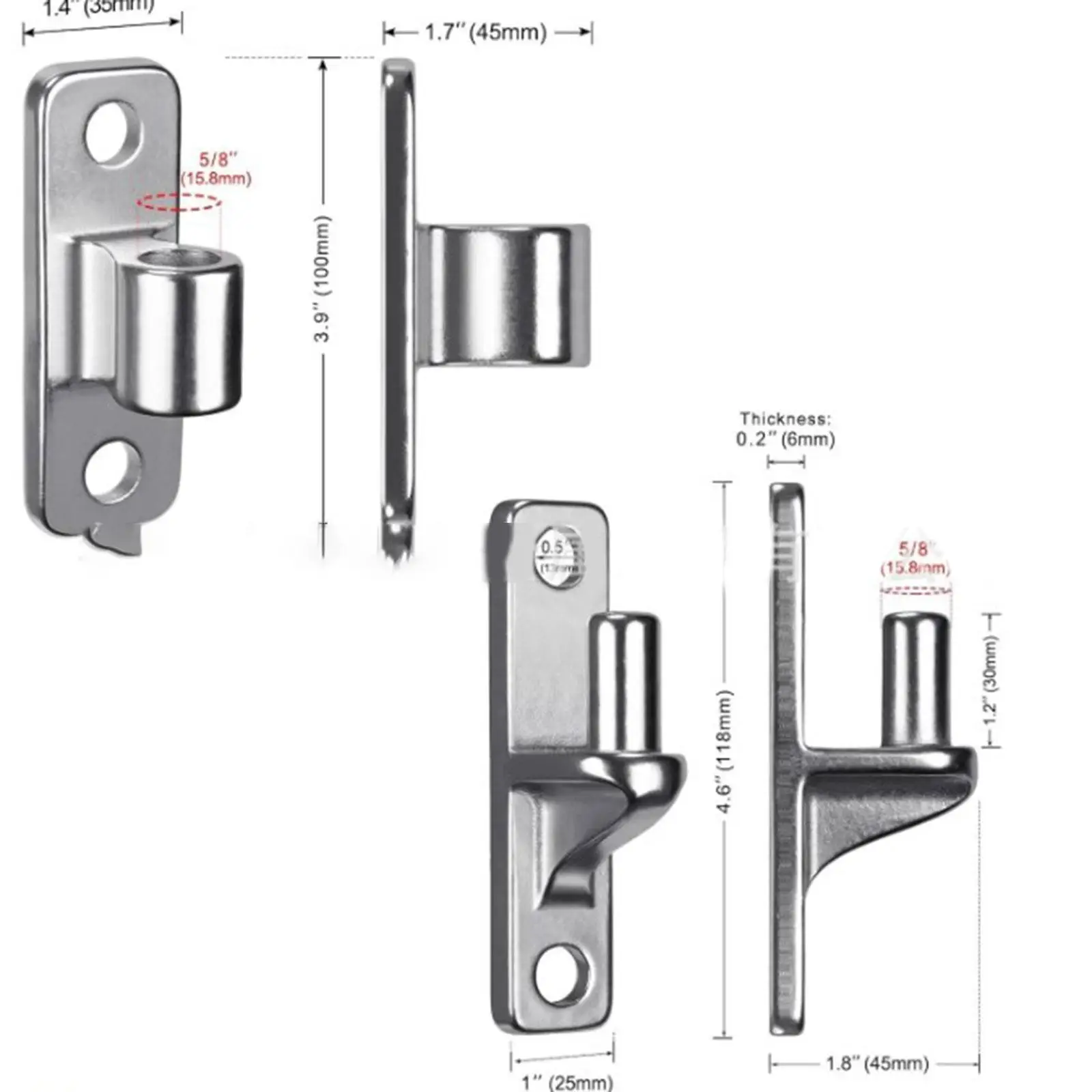 4 ชิ้นบานพับประตูบานพับกลางแจ้งความจุสูงสุด 600lbs ติดตั้งง่าย Wall Mount บานพับประตูรั้วบานพับสําหรับรั้วประตู