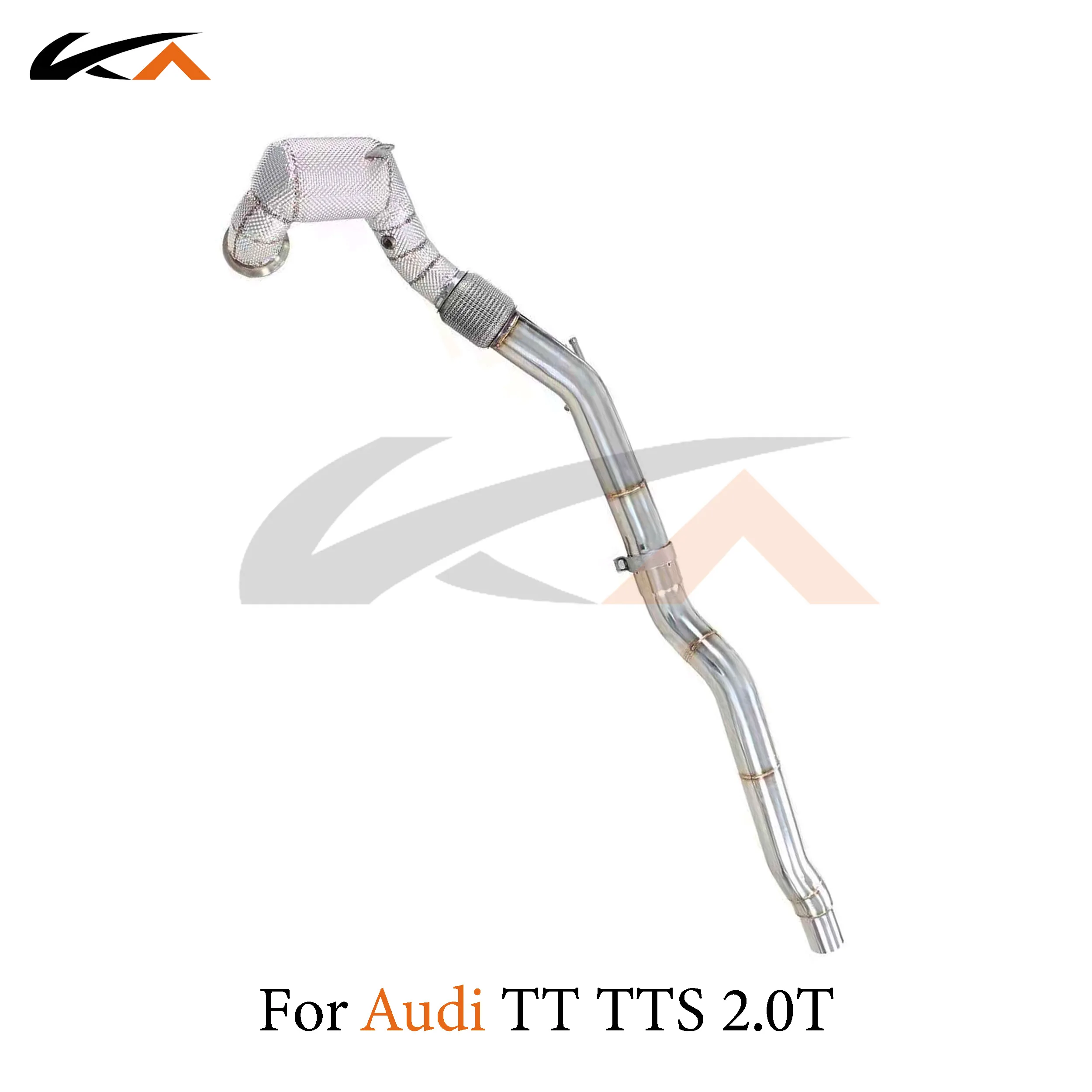 KA Tuning exhaust system header stainless downpipe for Audi TT TTS 2.0T axle pipe performance catalysis heat shield