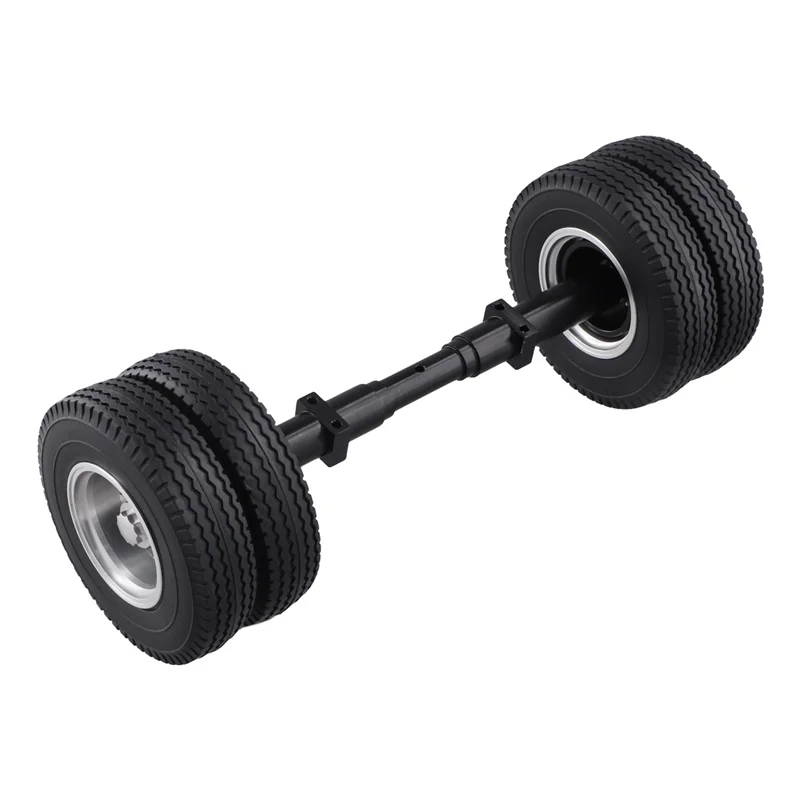 A04F-4 Stück Gummireifen ohne Power-Antriebswelle für 1/14 Tamiya-RC LKW Auto 770S 3363 FH16 MAN Diy Teile