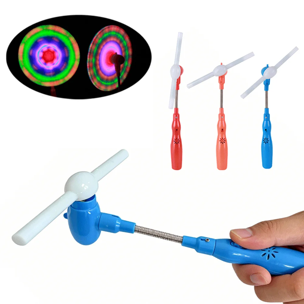 

Creative Led Magic Spinning Windmill Toy Handheld Color Luminous Spinning Music Toys For Children Birthday Christmas Gift
