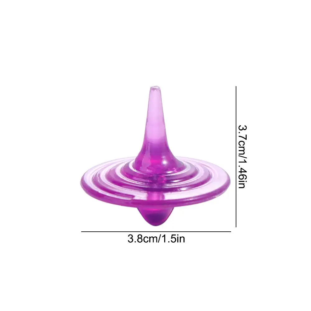 Mini Colorful Acrylic Gyro Interactive Educational Rotating Gyroscope Safety Montessori Spinning Top Boys