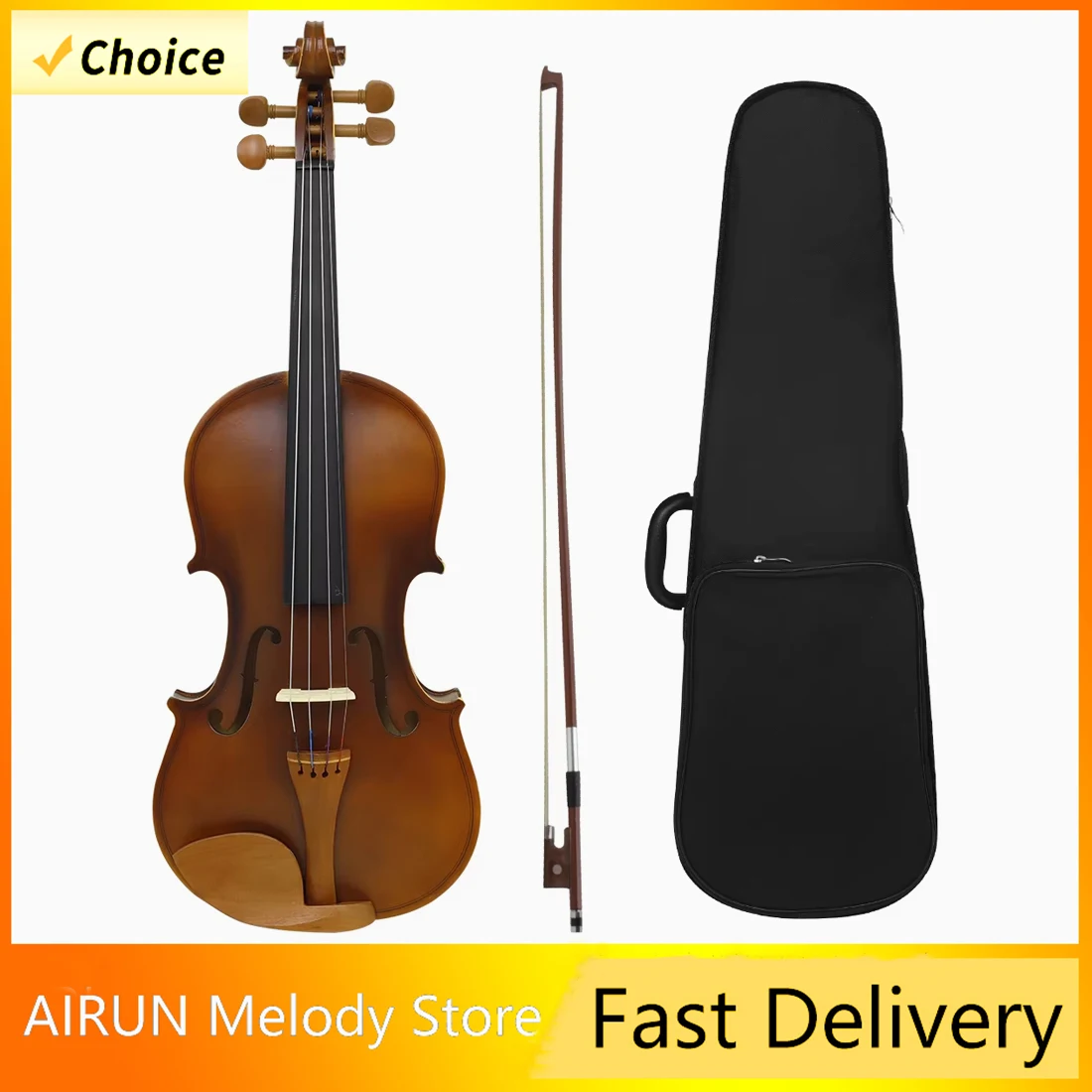 

Astonvilla Jujube Wood Violin Matte 4/4 Full Size Beginner Student Orchestra Instrument With Oxford Case Warm Resonance