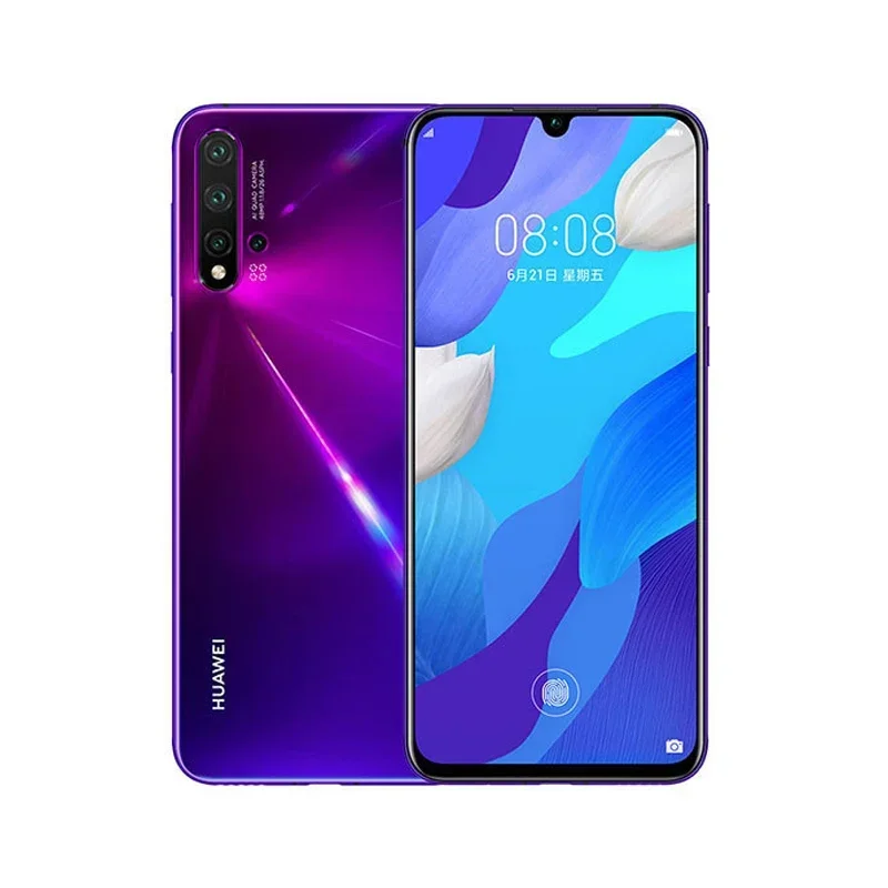 HUAWEI Nova 5 4g Android 6.39 Inch OLED Screen CPU Kirin 810 3500mAh 48MP Camera Unlocked Used Phone