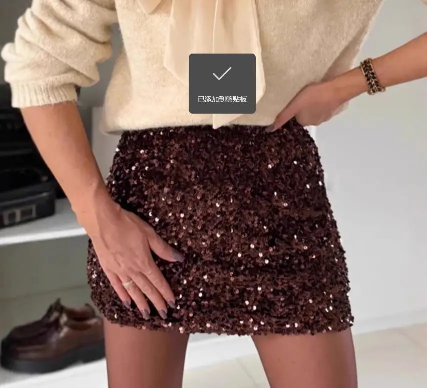 Women's Shorts Suit Casual O-neck Knit Tie Up Bow Full Sleeve Sweater High Waist Sequin Mini Shorts Set 2026 Spring Woman Outfit