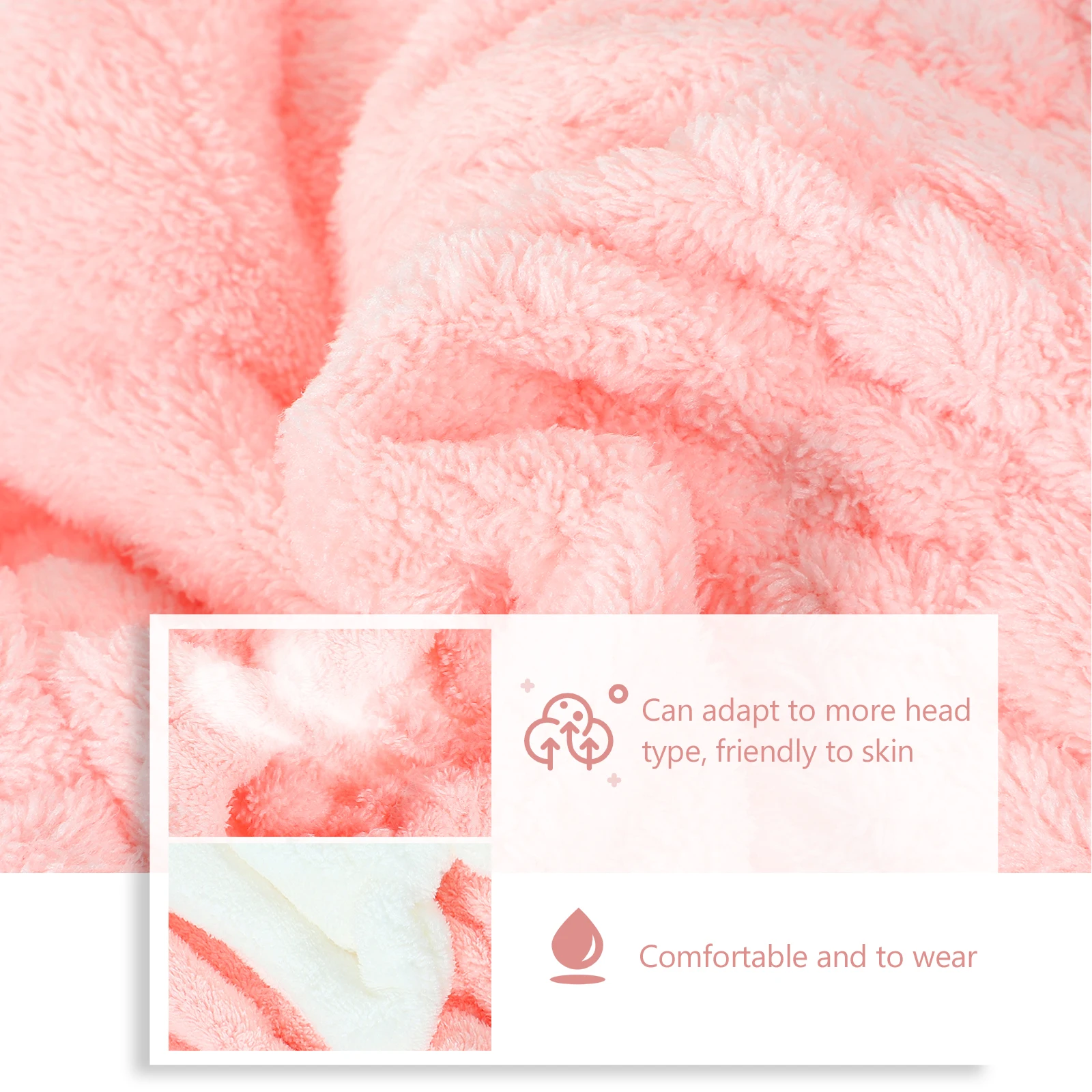 

Thickened Hair Drying Cap Water Absorption Turban Hat for Long Hair Fast Dry Head Wrap Bath Cap Reusable Comfortable Design