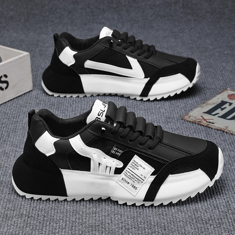 

HKDQ дышащие мужские сетчатые кроссовки уличная повседневная обувь на платформе для мужчин нескользящие кроссовки удобные прогулочные кроссовки