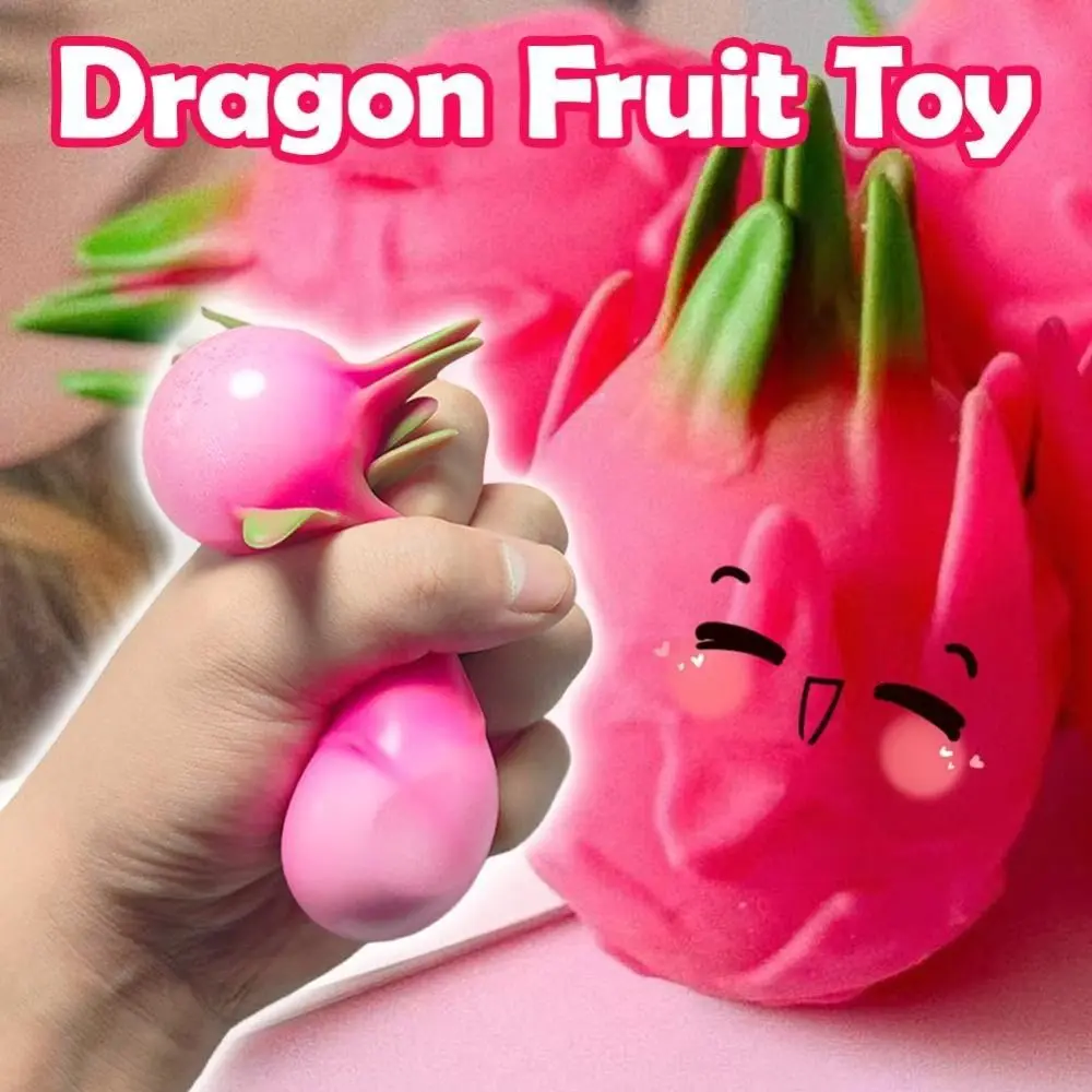 Soft Dragon Fruit Squishy Toy Slow Rising Hand Relaxation Squishy Toy Stress Relief Relaxing Stress Relief Sensory Ball