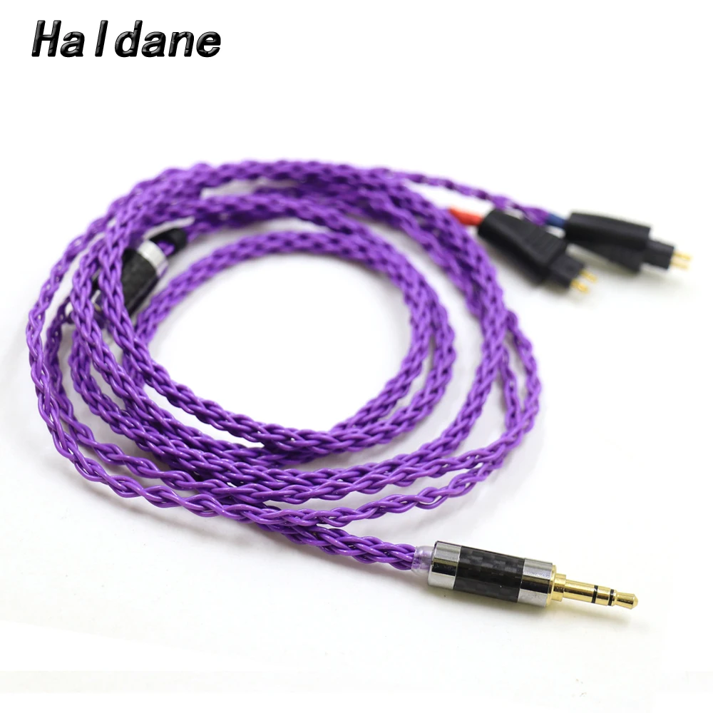 Haldane RolandPurple Single Crystal Silver for Fostex TH610 TH900 MK2 TH909 Headphone Cables Cord