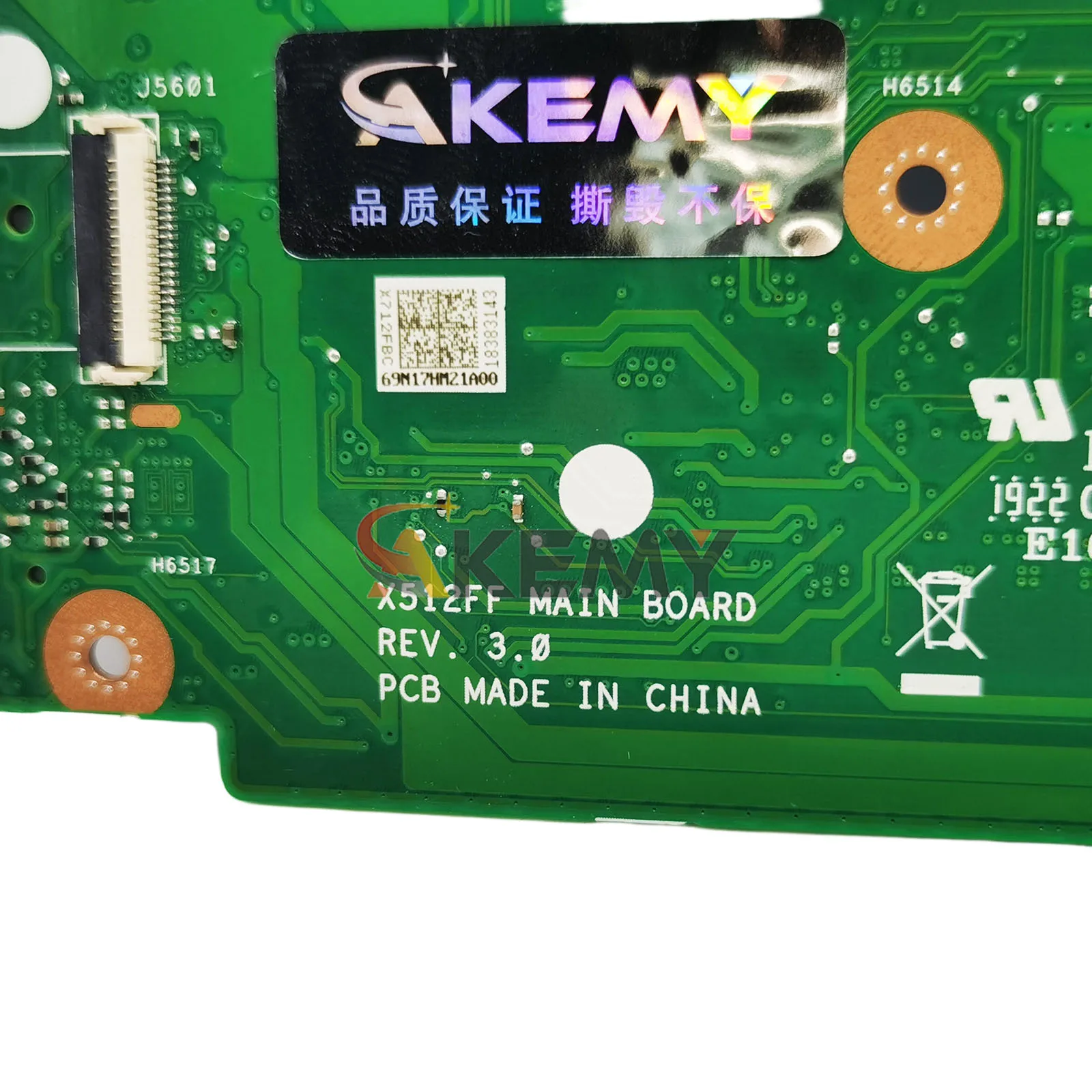 Placa base para ordenador portátil X712FF para ASUS F712F X712FL X712FJ X712F V712F K712F X712FJG X712FLC X712FB X712FF con CPU I3 I5 I7