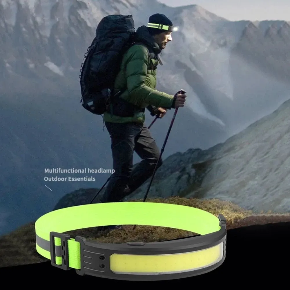 6 Lighting Modes COB LED Headlamp Powerful Wave Sensor Waterproof Sensor Headlight Intelligent Waving Sensor Headlight Torch