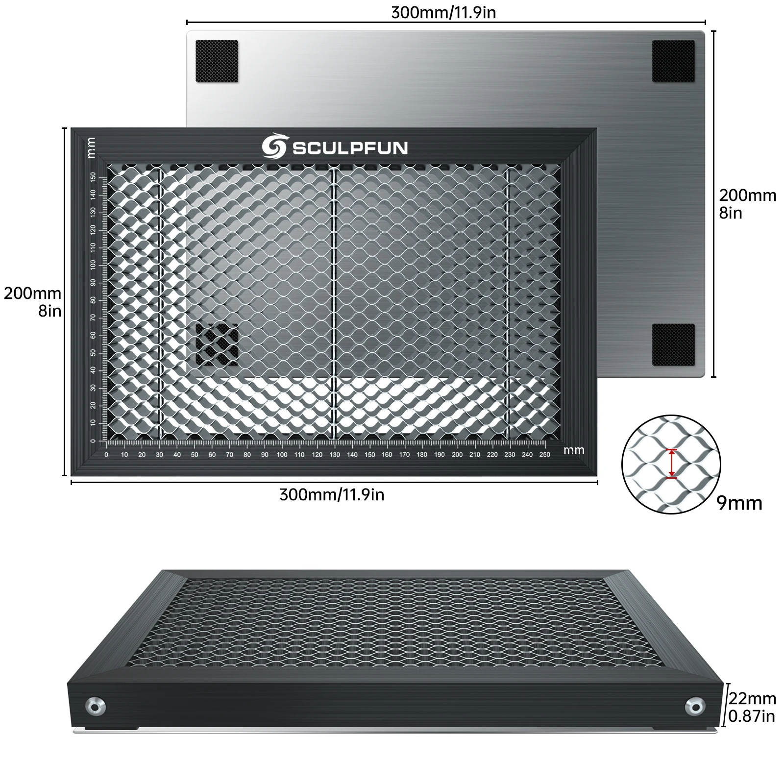 SCULPFUN Laser Cutting Honeycomb Working Table Board Platform for CO2 or diode Laser Engraver Cutting Machine