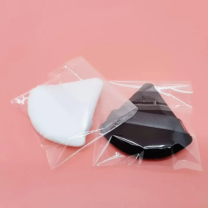 Custom Logo 2pcs Reusable Microfib  Face Makeup Cosmetic Sponges Powder Puff Soft Triangle Powder Puff For Make Up with Bags