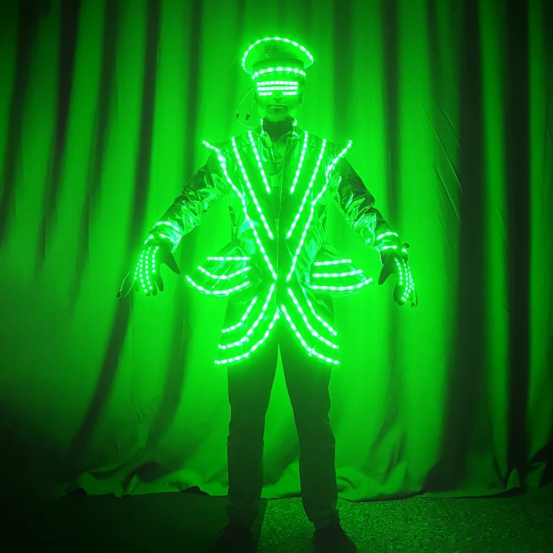 

Bar LED luminous flash suit, nightclub VIP wine luminous suit, online red live broadcast atmosphere props