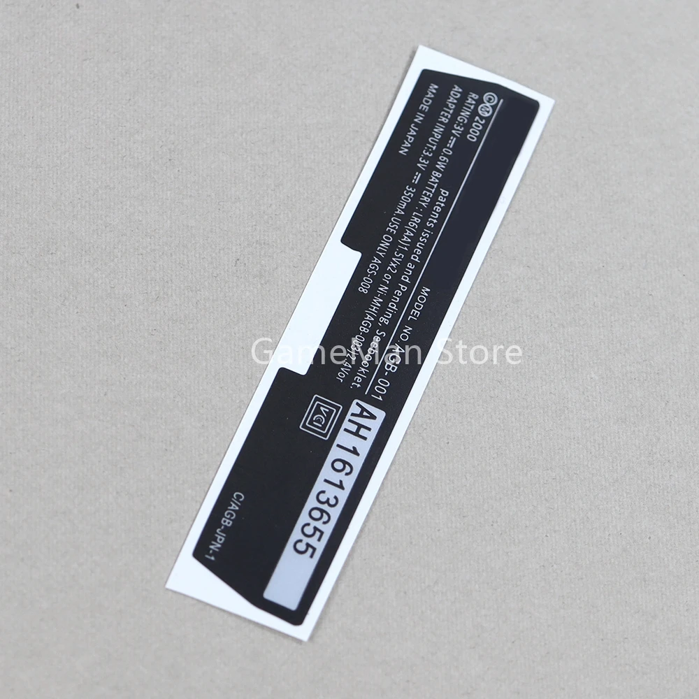 2 шт./лот, замена для Nintendo Gameboy Advance, наклейка для задней бирки консоли GBA