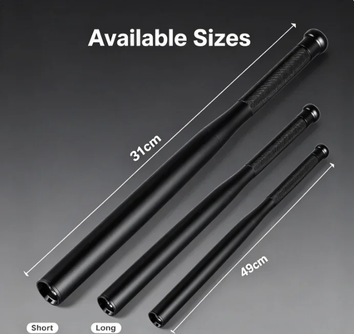 HTMCK Baseball Bat LED Flashlight Waterproof Super Bright Baton Aluminium Alloy Torch for Emergency Self Defens Outdoor Lighting