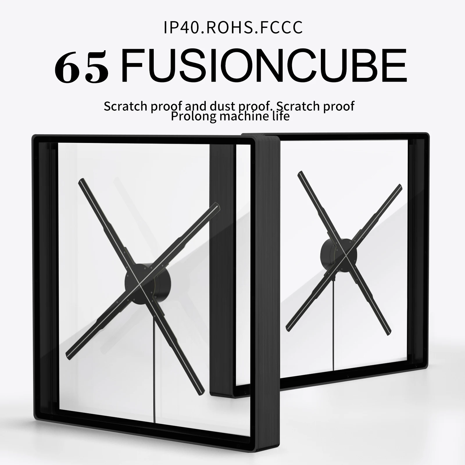 3D Holographic Fan WIFI Remote Control Safety Cover High Resolution LED Sign Advertising Light Display Holographic Projector