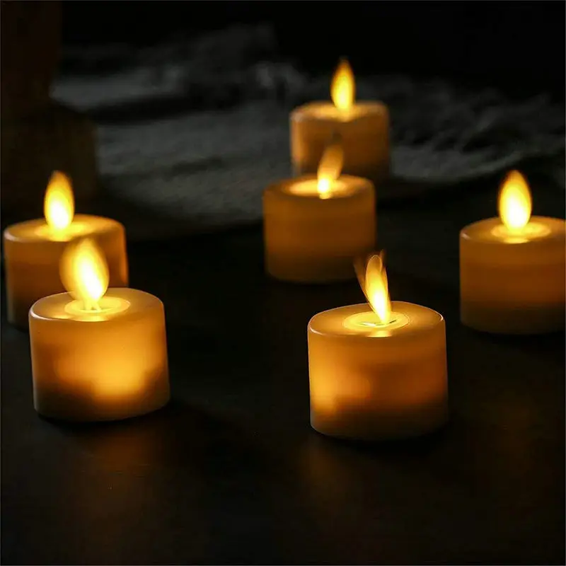 120pcs Remote controlled LED TeaLight Candle Battery Operated Dancing wick Electric Votive Candle Wedding Xmas party decoration