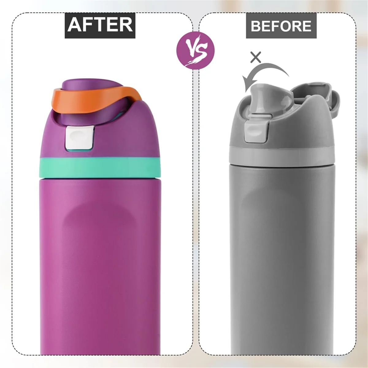 Botón de repuesto de 4 Uds para Owala FreeSip 24oz 32oz, piezas de tapa de botella de agua, accesorios de tapa superior de interruptor de empuje, blanco