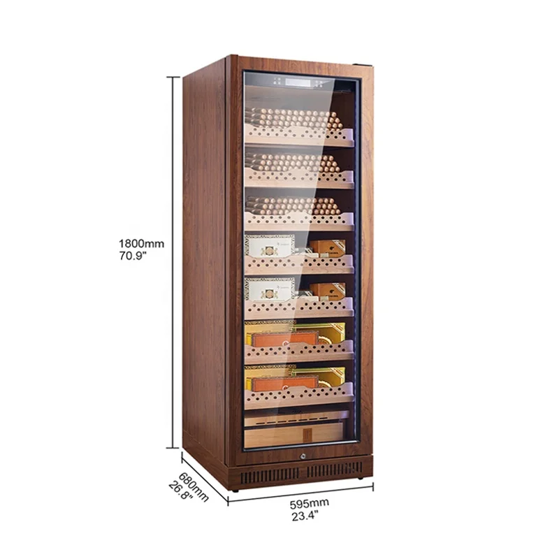 

China Glass Door Display Storage Electric Custom Cabinet Cigar Humidor