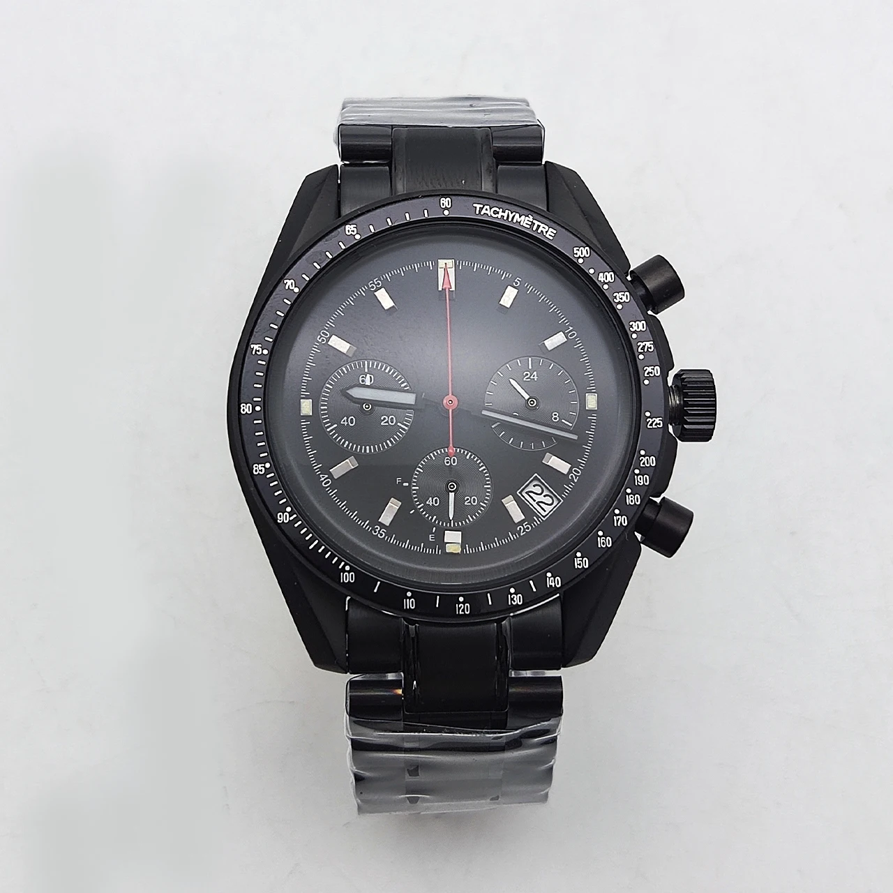 6 Colours 40mm Business Quartz Chronograph Black Case Six Hands VK63 Movement Waterproof Luminous Men's Watch Clock