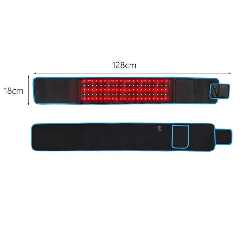 Cinturón de terapia infrarroja con luz roja, almohadilla de cintura para quemar grasa, adelgazar, dispositivo de alivio del dolor articular, 105 piezas, LED, 660nm/850nm