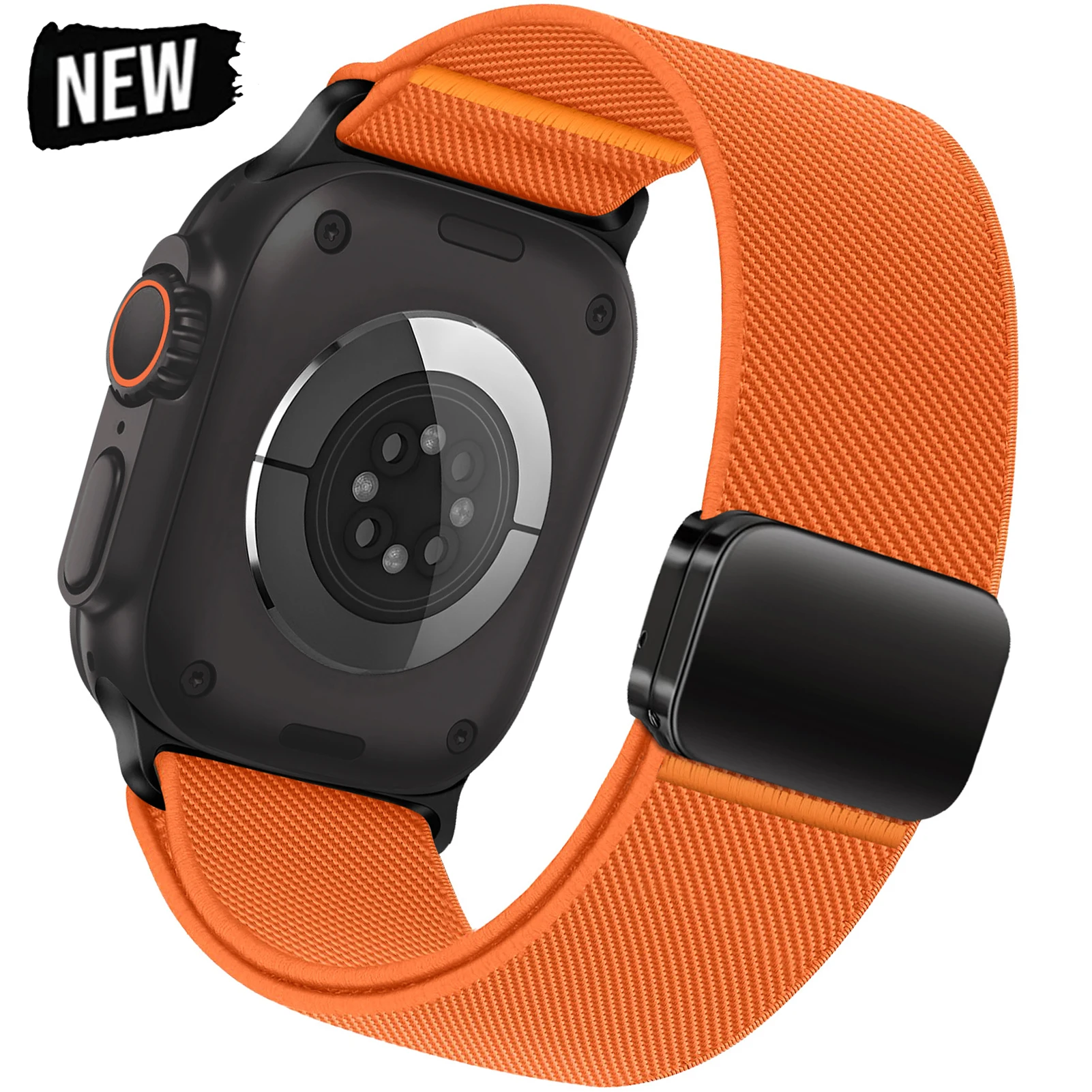 ห่วงไนลอนสําหรับ Apple Watch Ultra 2 Trail Band 49 มม.Series 10 46 มม.45 มม.44 มม.41 42 มม.สร้อยข้อมือแม่เหล็ก IWatch 9 7 8 6 SE 5