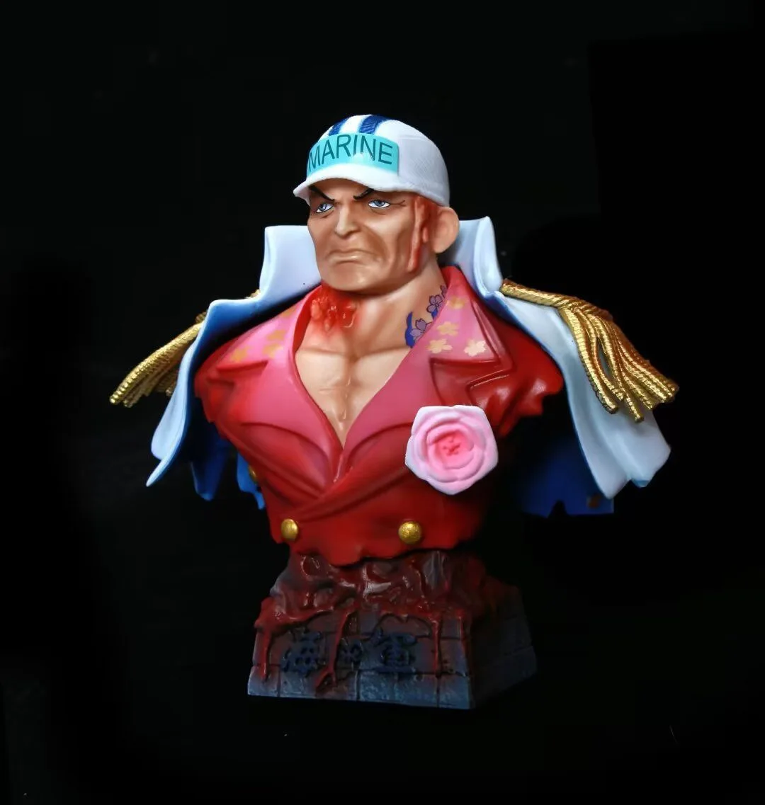 

One Piece Anime Figure The Three Generals Akainu Kohza Borsalino Bust Action Figure Car Decoration Model Toy Doll Gift
